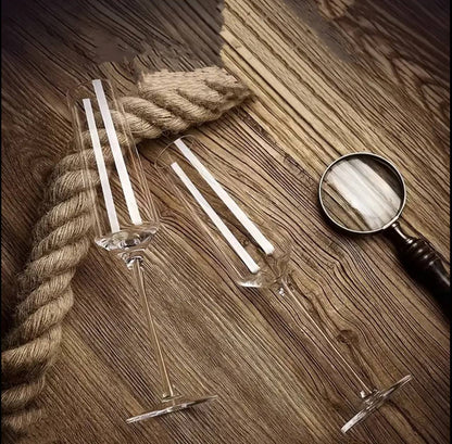 6pcs Luxury Crystal Champagne Glasses