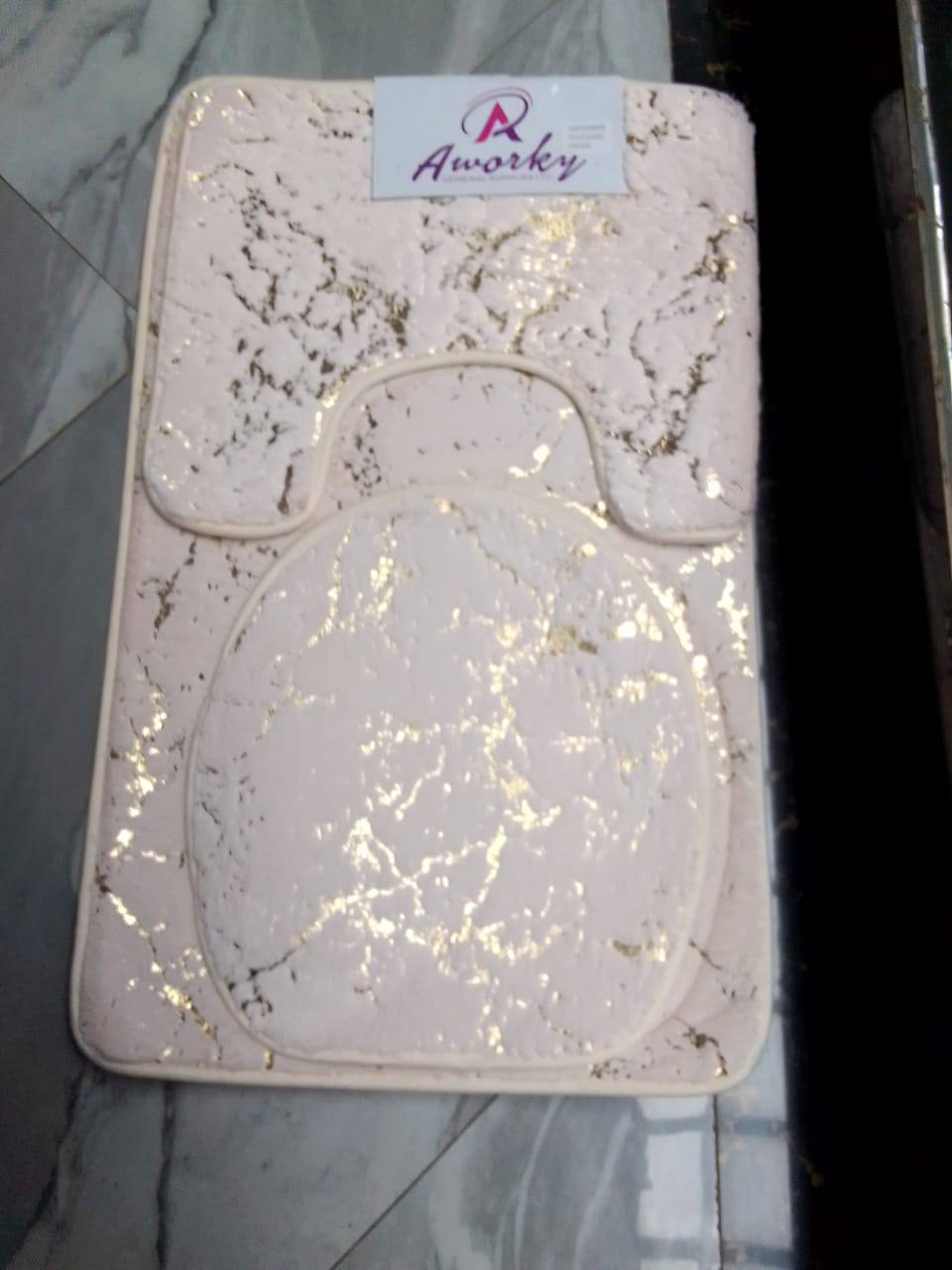 3 Piece Toilet Mat Set