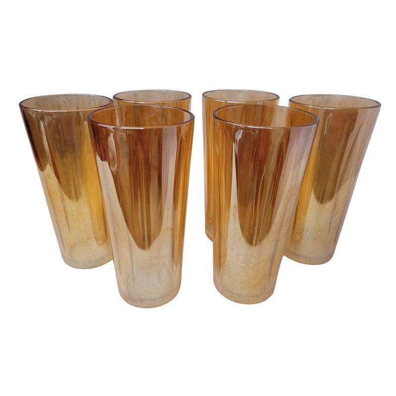 6pcs Highball golden juice glasses set