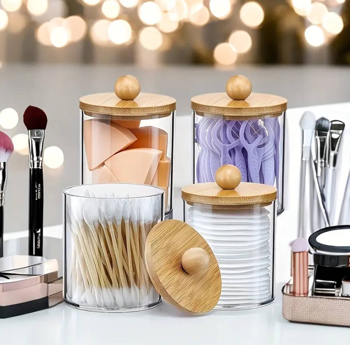 Acrylic earbud /swab, cotton wool/multipurpose organizer