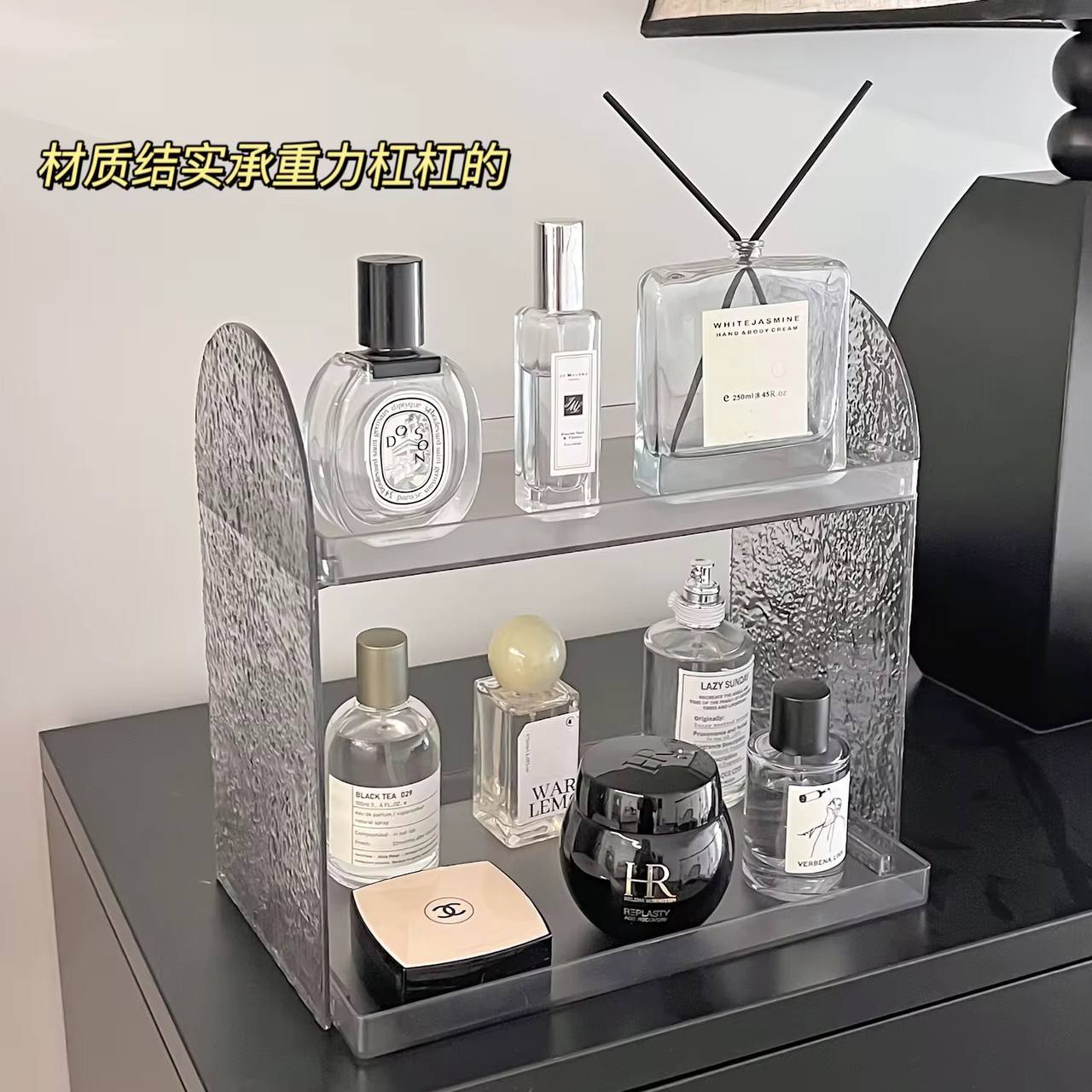 2tier acrylic storage rack