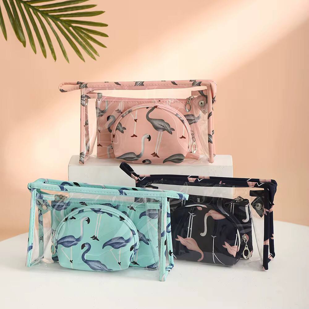 3 pcs women's waterproof cosmetic bag set / toiletry storage bags/ pouches