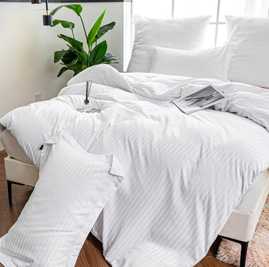 White striped duvet cover