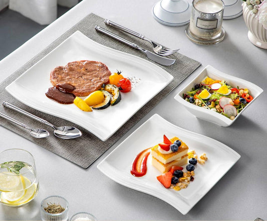 24pcs Danny home ceramic wavy dinner set