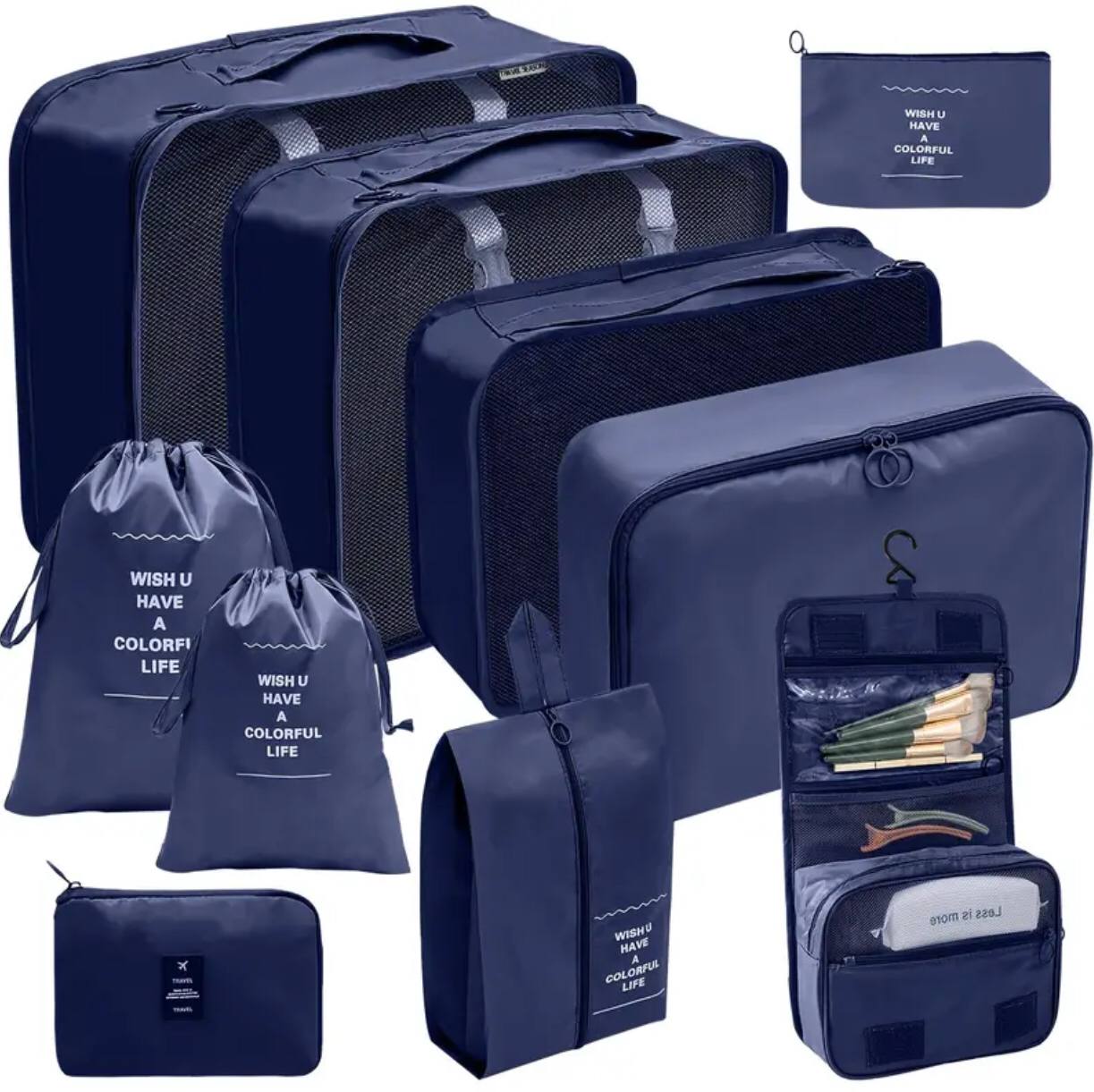 9pcs Luggage Travel Organizers For Suitcase