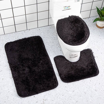 3 in 1 fluffy bathroom toilet mats(big size)