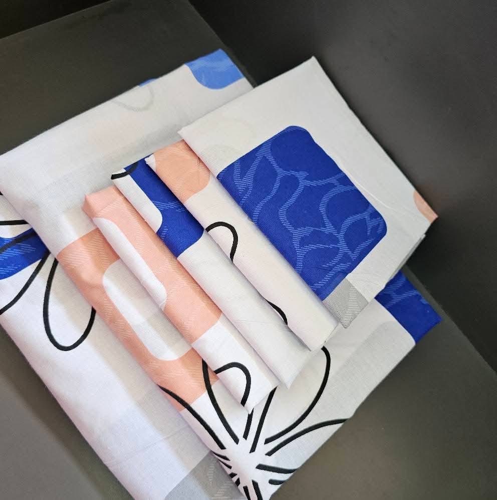 Two Flat Bedsheet Both Printed 
4 Pillowcases