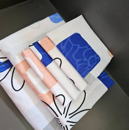 Two Flat Bedsheet Both Printed 
4 Pillowcases