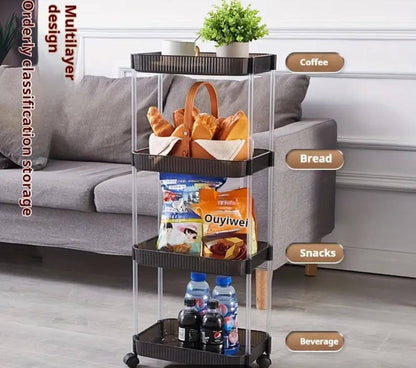 4Layer Multipurpose Rolling Storage Rack