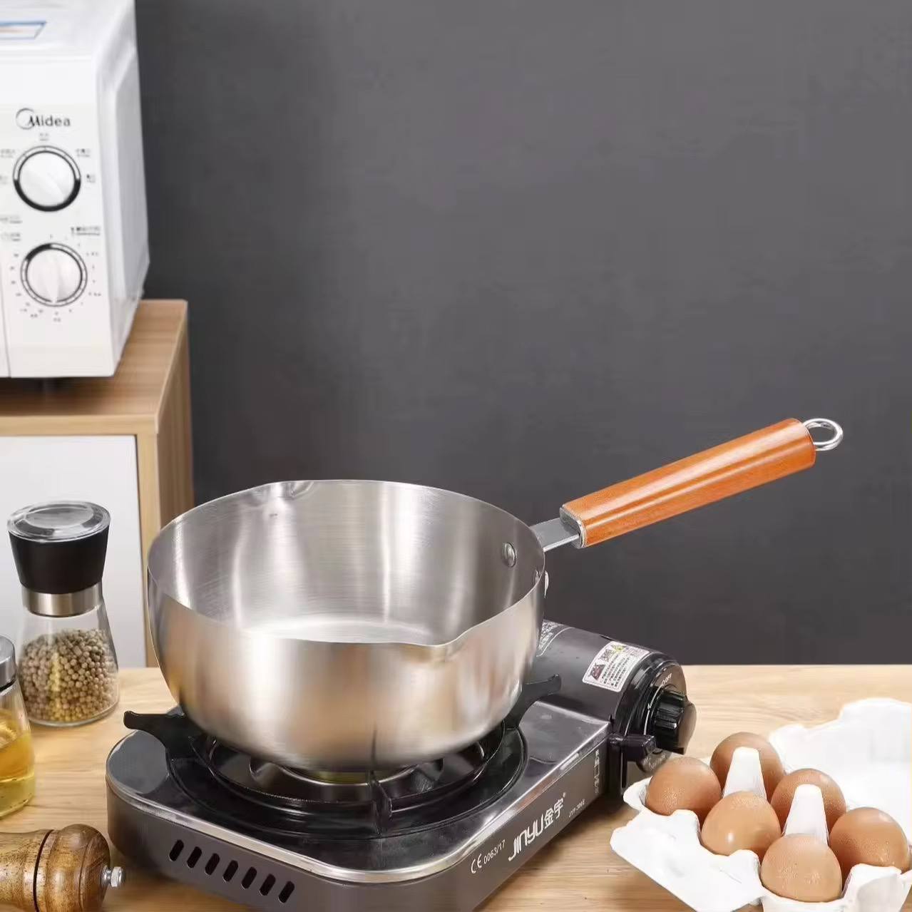2L Stainless steel non- stick calibrated Japanese Pan