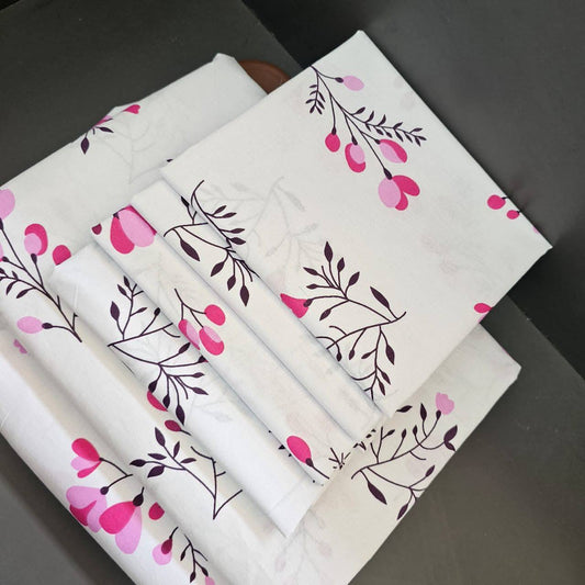 Two Flat Bedsheet Both Printed 
4 Pillowcases