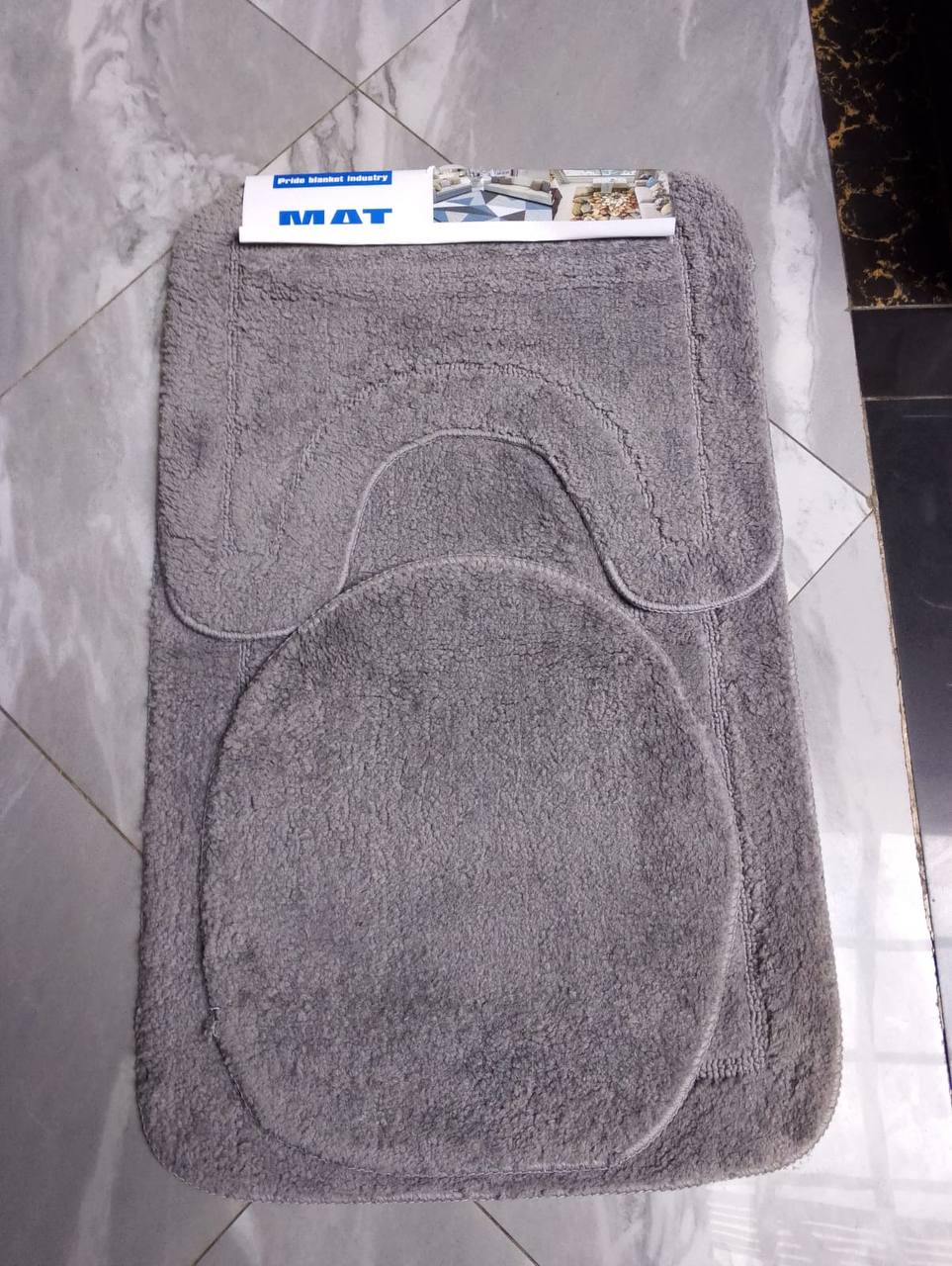3 Piece Toilet Mat Set