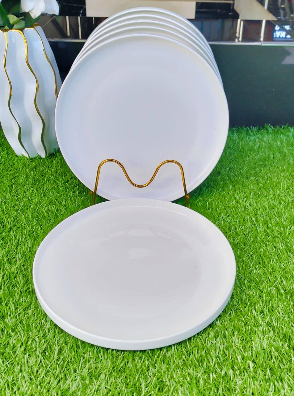 A set of 6pcs Turqoise blue dinner plates