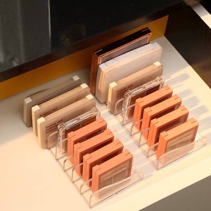 Acrylic Compact Eyeshadow Palette Organizer Display Tray Storage Box Cosmetics Makeup Rack Holder Drawer Organizer 7 Grid