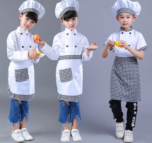 3pcs Children Professional Chef costume