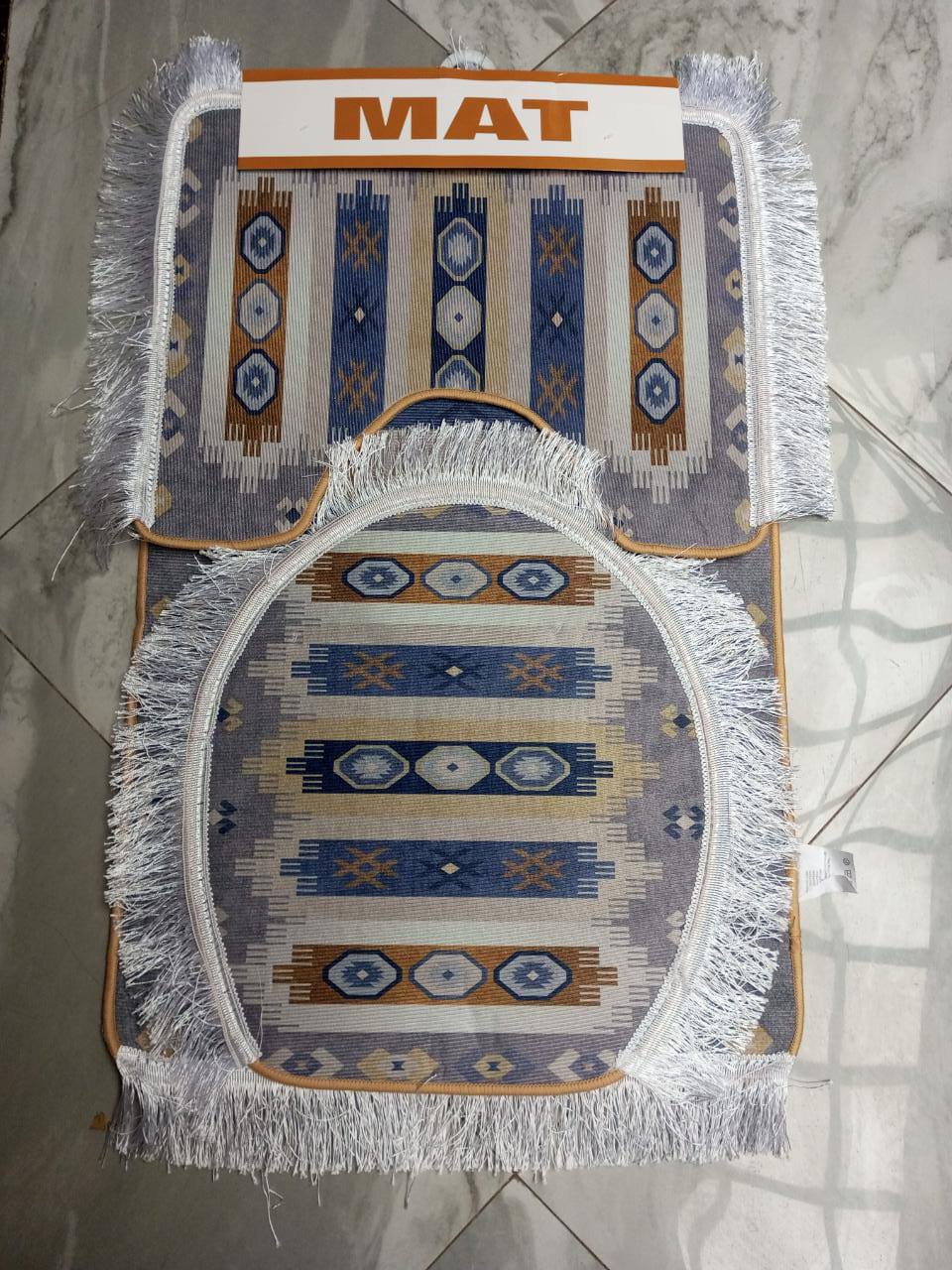 3 Piece Toilet Mat Set