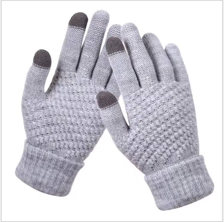 Winter Warm Touchscreen Gloves for Men and Women Fleece Lined Knit Wool Mittens