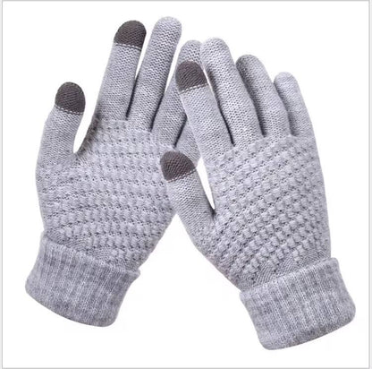 Winter Warm Touchscreen Gloves for Men and Women Fleece Lined Knit Wool Mittens