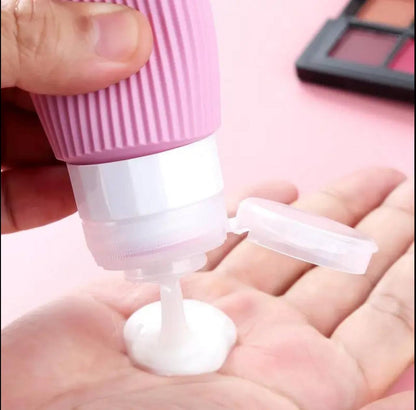 100 ml silicone squeeze bottle / travel toiletry cosmetic bottle set