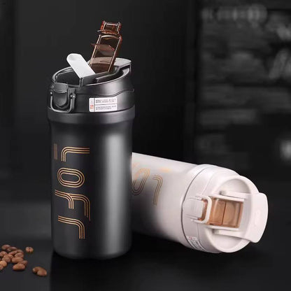 600ml (20 oz) Loff Thermos Cup with straw