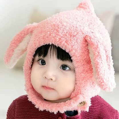 Wool Winter Children Hat Plus Fleece
