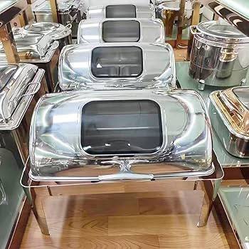 9L stainless steel silver Roll top with glass heat tempered windows