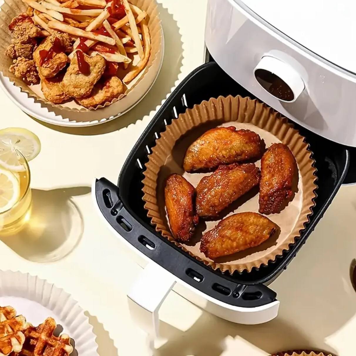 100 pcs Round Airfryer mats / airfryer liners