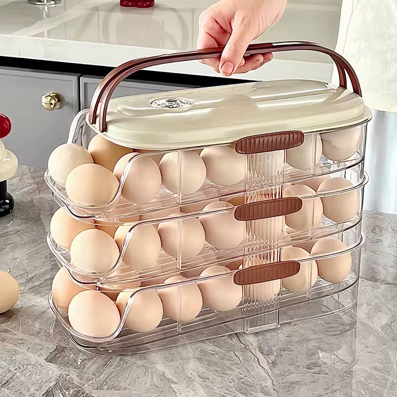 Acrylic Stackable Automatic sliding/rolling Egg Storage box/Egg Tray