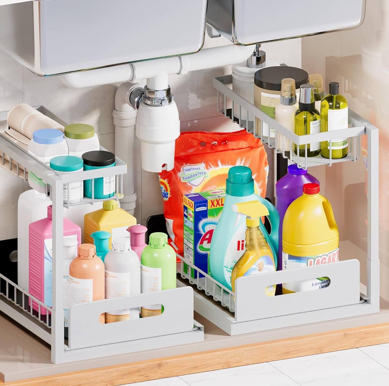 2 Tire Multipurpose Organizer With Slide Rails