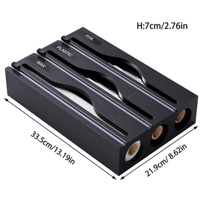 2in1 Bamboo wrap dispenser with cutter