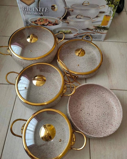 9PCS GRANITE COATING KITCHEN COOKWARE SET