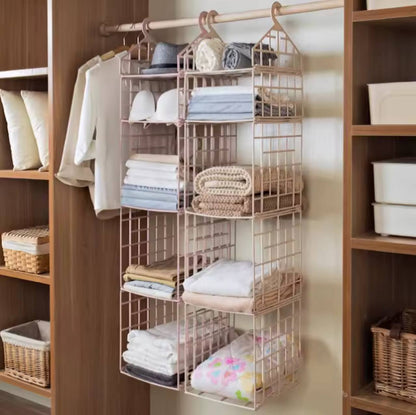 5 layer wardrobe folding clothes storage rack