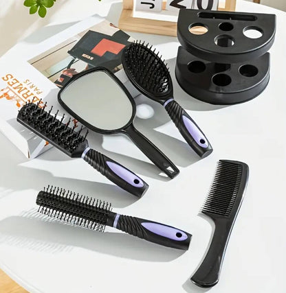 6in1 hair combs set and stand