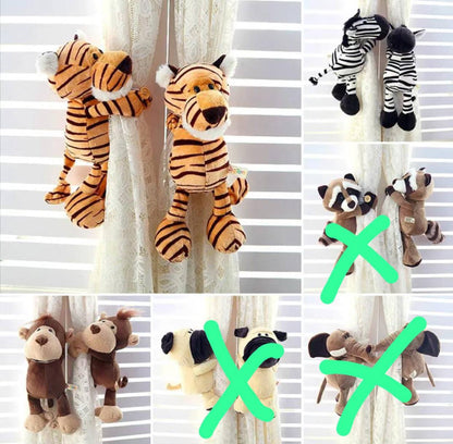 Animal cartoon themed kids areas curtain holder