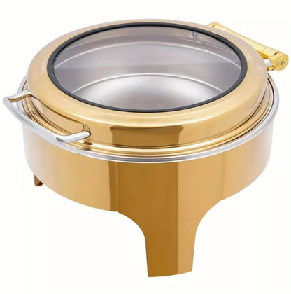 6L hydraulic autoclose chaffing dishes Gold