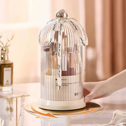 360 Rotating Desktop Makeup Brushes Holder