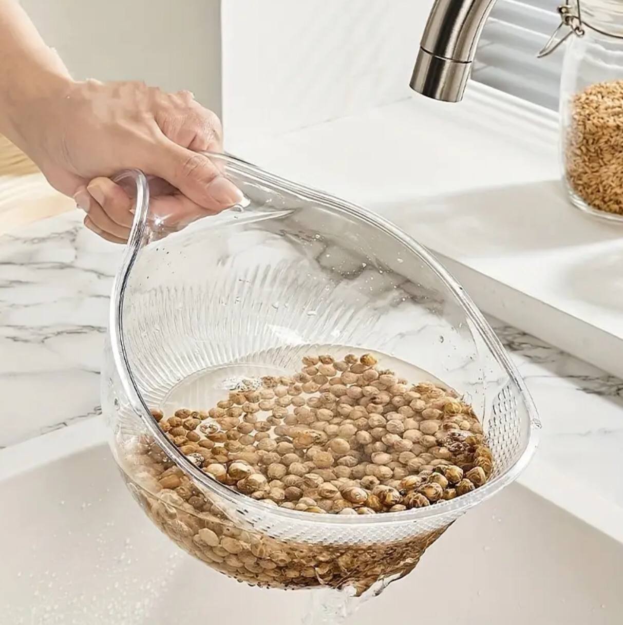 Acrylic Rice washing bowl/ Colander