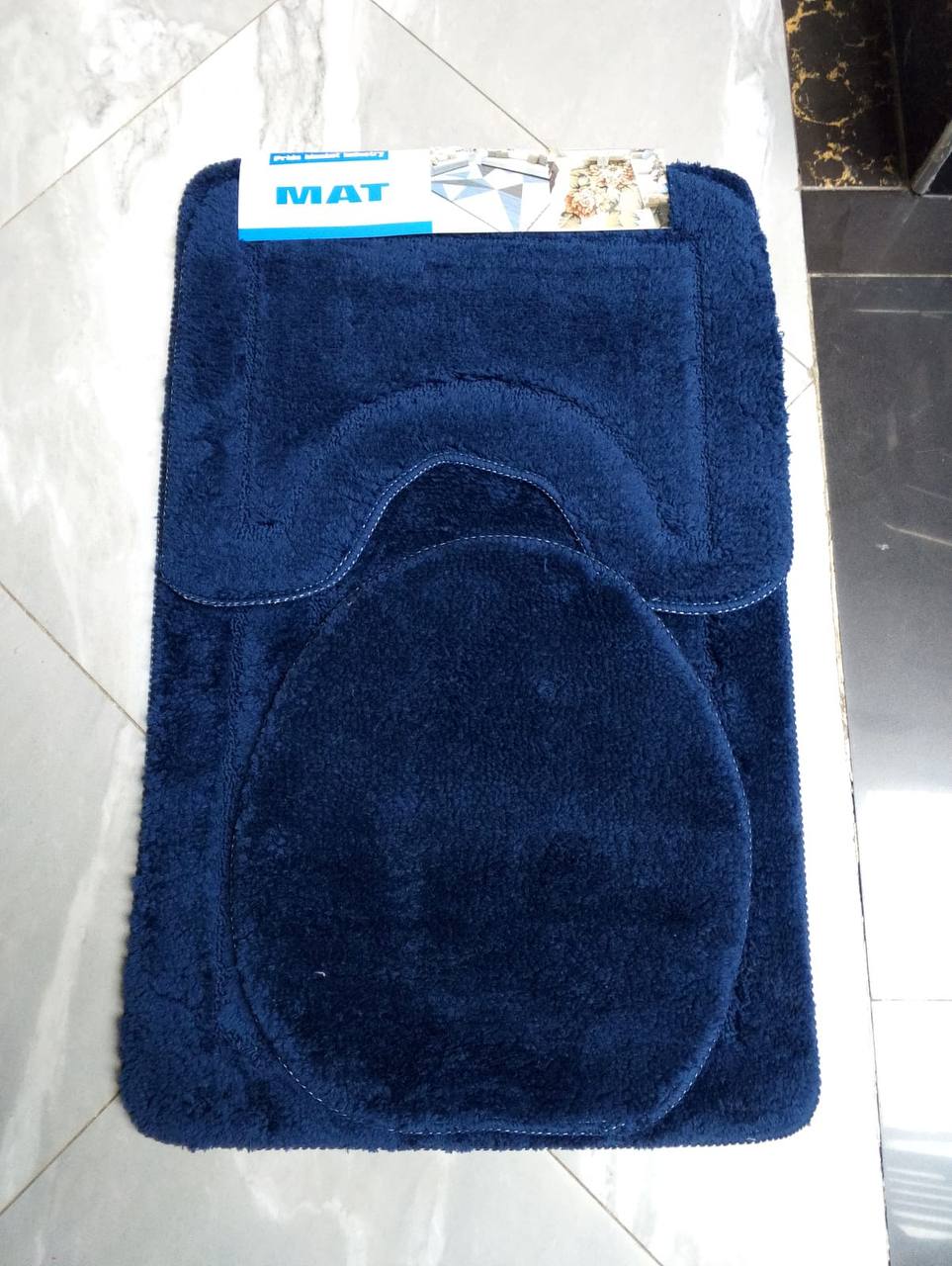 3 Piece Toilet Mat Set