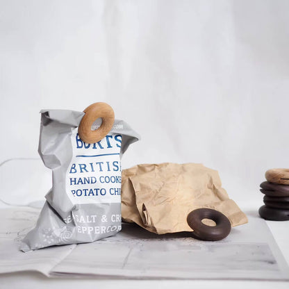 Wooden Food Sealing Clip Donut Sets