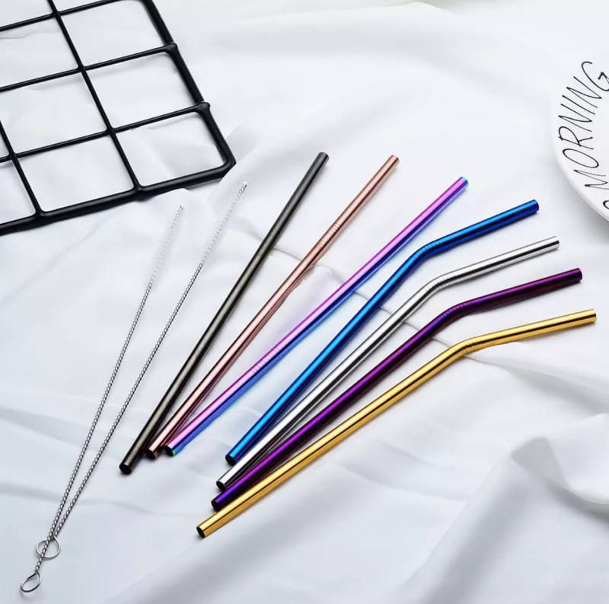 100% FOOD GRADE STAINLESS STEEL REUSABLE STRAWS