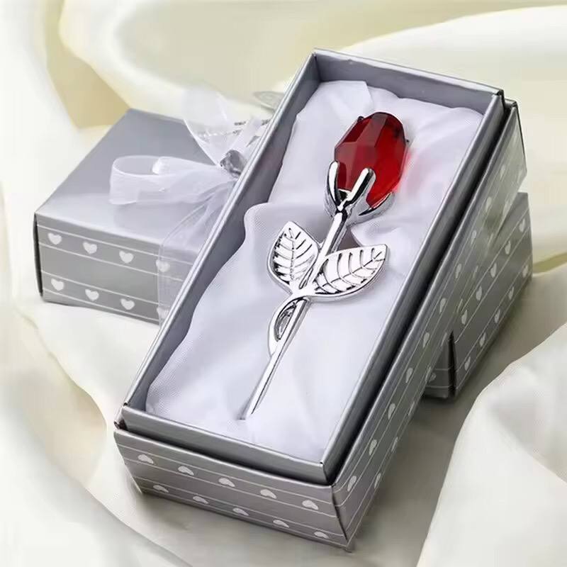 Valentine's day gift crystal glass rose flower