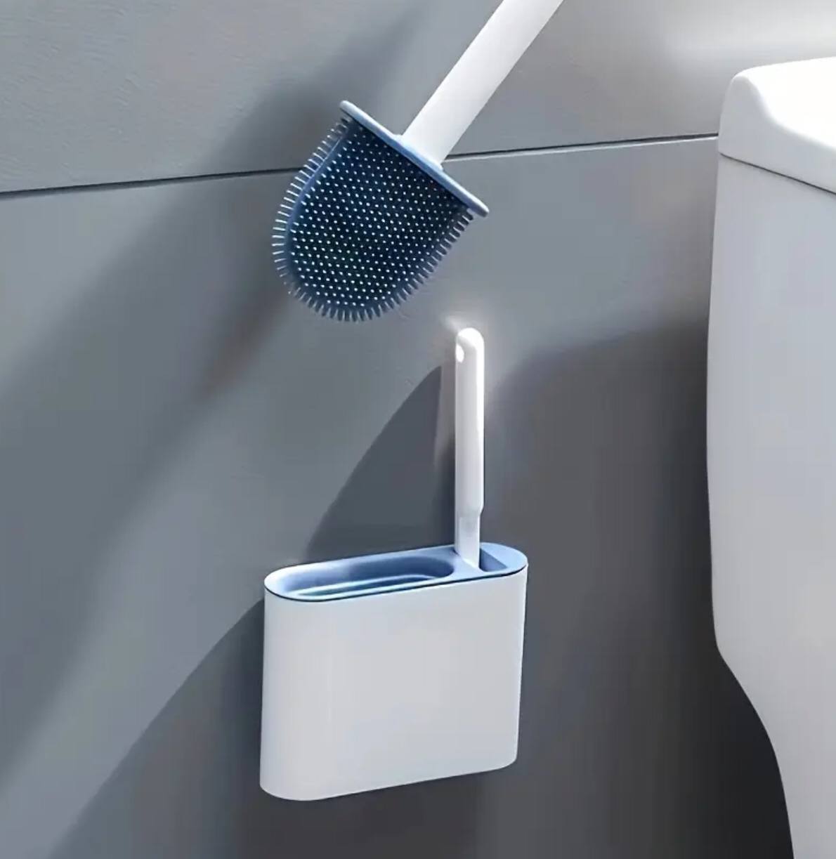 Wall hanging toilet brush with Holder & cleaning brush