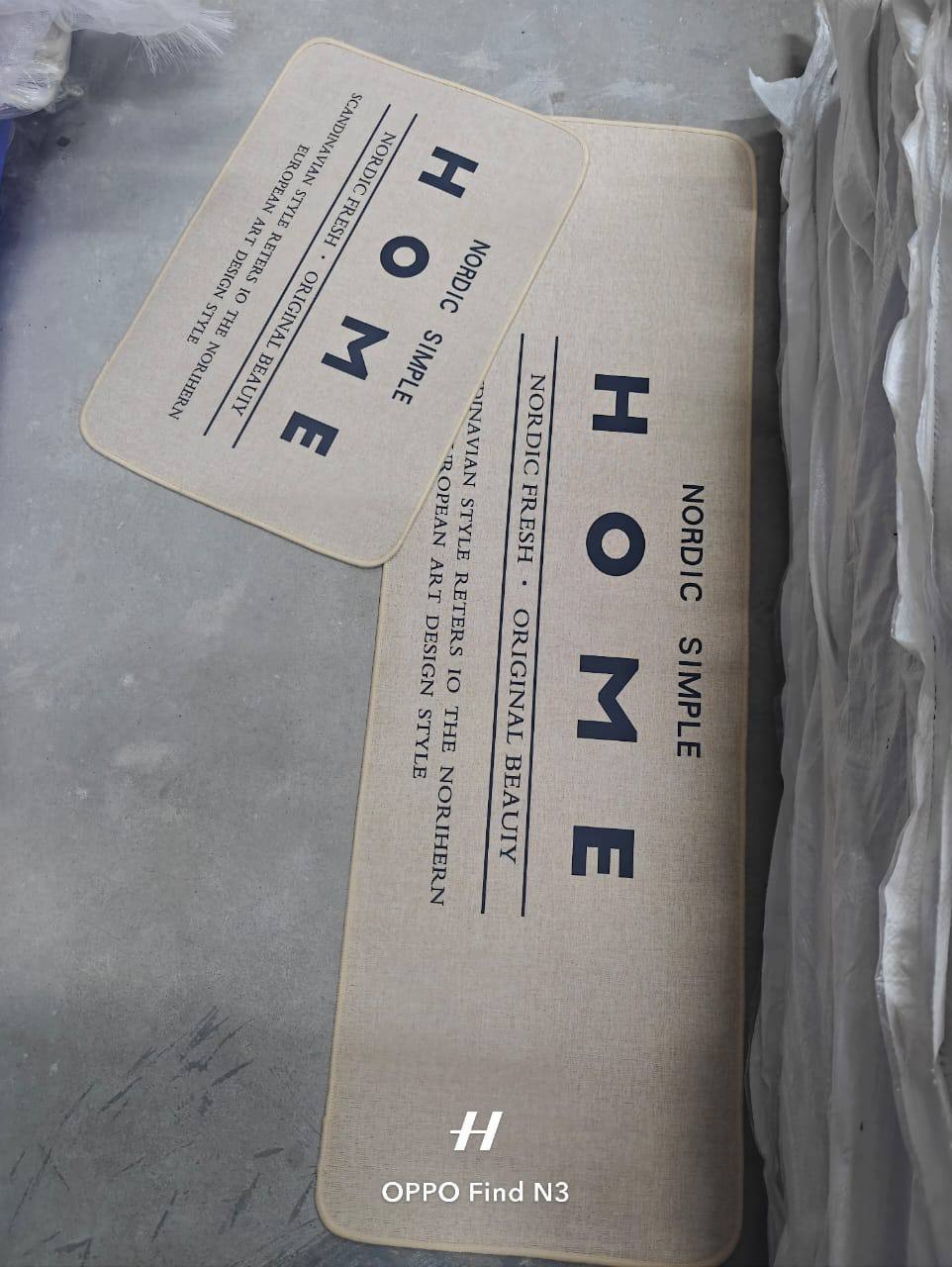 2pcs Rubber Binded kitchen mats