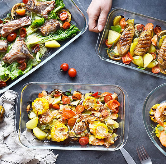 3pc(3l,2.2l/1l) rectangular Glass  Baking tray set