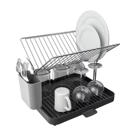 2 tier self draining dish drainer rack