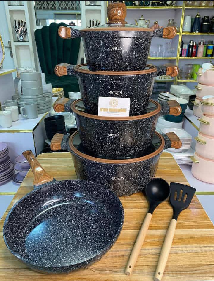 11pcs BOWEN heavy granite cookware sets