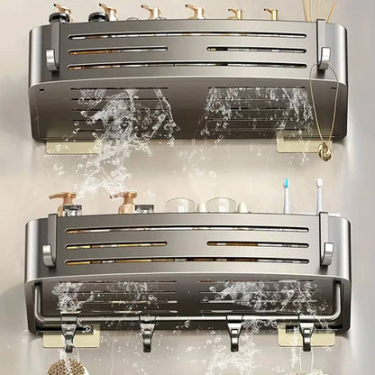 Aluminum wall mounted Bathroom Shelf Set