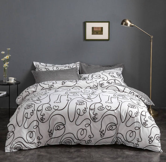 Abstract print duvet cover set