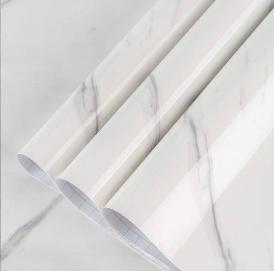 Adhesive marble wall paper roll