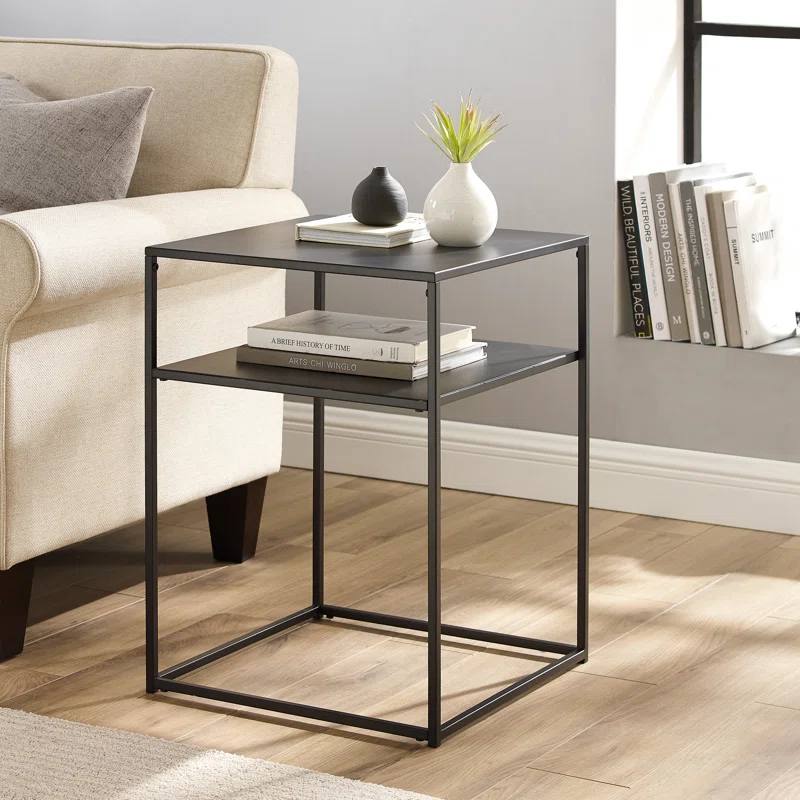 2layers METALLIC SIDE TABLE